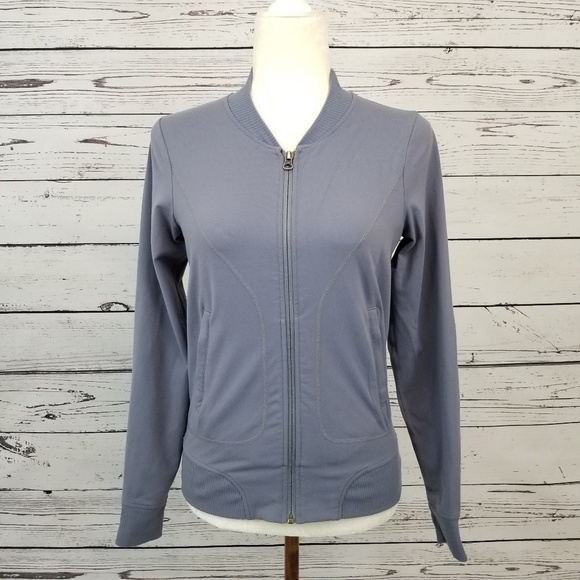 Athleta Bombastic grayish purple zipper lightweight jacket women's size XS - Picture 3 of 9